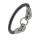 Lederarmband mit Edelstahlverschluss Schlangenkopf
