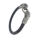Lederarmband mit Edelstahlverschluss Schlangenkopf