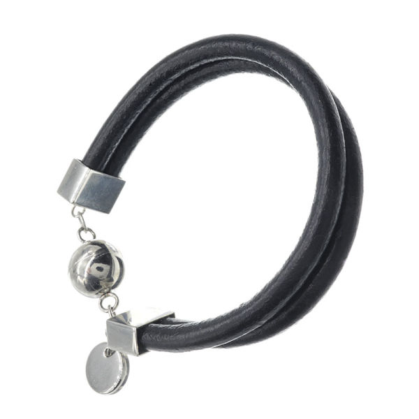 Lederarmband mit Edelstahlverschluss