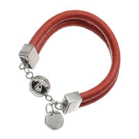 Lederarmband mit Edelstahlverschluss