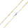 1 mm Edelstahlkette bicolor PVD-Gold