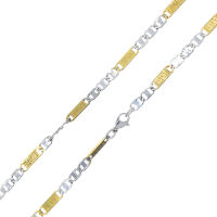 1mm Edelstahlkette bicolor PVD