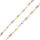 1 mm Edelstahlkette bicolor PVD-Gold