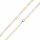 1 mm Edelstahlkette bicolor PVD-Gold
