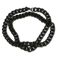 10 x 5 mm Edelstahl Panzerkette  PVD schwarz -