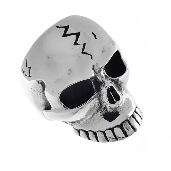 Edelstahlring/Totenkopf
