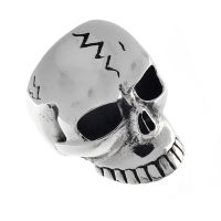 Edelstahlring/Totenkopf
