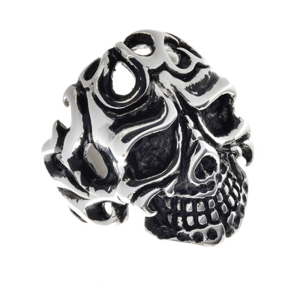 Edelstahlring/Totenkopf