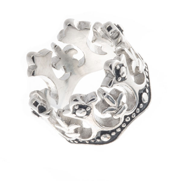 Stainless steel ring - crown