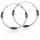 Bali Hoop Earrings “Vemor” in 925 Sterling Silver – Three Wave Motifs, 25 mm (Pair)