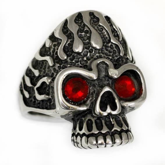 Edelstahlring/Totenkopf