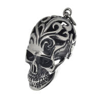 Edelstahlanhänger - Totenkopf mit klappbarem...