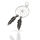925 Sterling Silver Pendant - Dreamcatcher with Sphere and two Feathers - 10mm