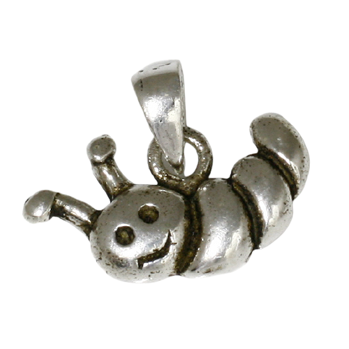 925 Sterling Silberanhänger - Wurm - Raupe "Kelly"