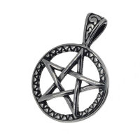Stainless Steel Pendant – Pentagram with Braided...
