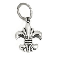 Silberanhänger heraldische Lilie