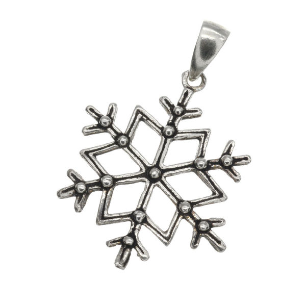 925 Sterling Silberanhänger - Eiskristall / Schneeflocke