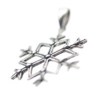 925 Sterling Silberanhänger - Eiskristall / Schneeflocke