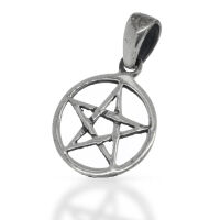 Pedro Mini Pentagram Pendant in a Circle in 925 Sterling...