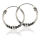 Bali Hoop Earrings “Cemarlia” in 925 Sterling Silver – Bead and Wrapped Detail, 15 mm (Pair)