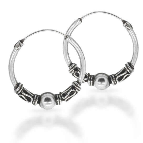 925 sterling silver Balicreolen “Cemarila” 21mm