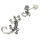 Silver Earrings - Gecko