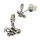 Silver Stud Earrings - Snake