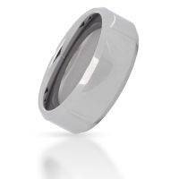 Wolfram-Ring 3mm mit Stein poliertem Rand