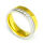 Edelstahlring  CZ - PVD-Beschichtung gold