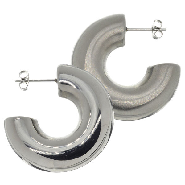 Edelstahlsteckcreole - Conchiglie, Stahl mattiert