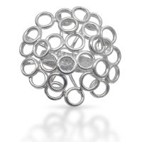 925 Sterling Silberring - Flying Circles