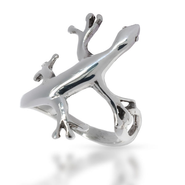 925 Sterling silver ring - Gecko