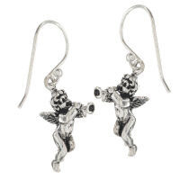Ohrhänger 925er Sterling Silber- Engel mit Trompete
