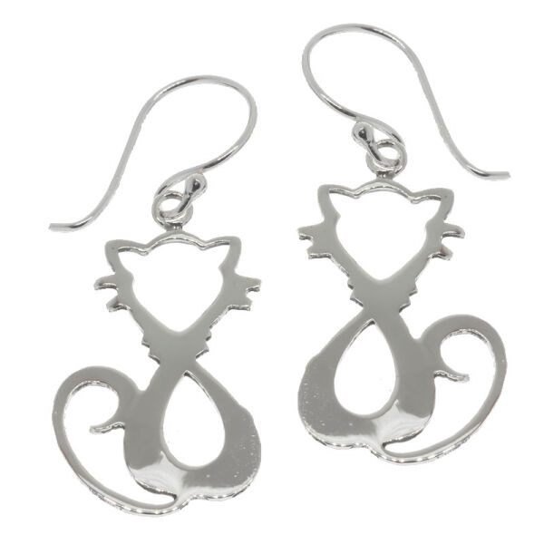 Ohrhänger 925er Sterling Silbe - Katze