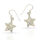 925 Sterling Silver Drop Earrings – Small Smooth Stars with Rounded Curves