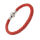 Leather bracelet with stainless steel magnetic clasp
