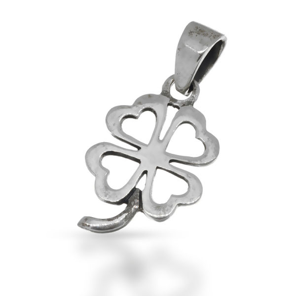 925 Sterling Silberanhänger - Vierblättriges Kleeblatt