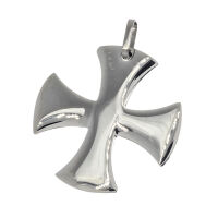 Stainless Steel Pendant – Broad-Armed Cross with...