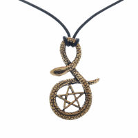 Bronzeanhänger - Schlange mit Pentagramm