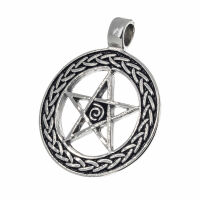 Stainless Steel Pendant – Pentagram with Spiral...