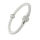 Leather bracelet with magnetic clasp/white - glitter ball
