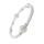 Lederarmband mit Magnetverschluss - 2 Glitzerkugeln
