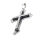 Edelstahlanhänger – Mehrlagiges Kreuz mit Zirkonia