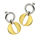 Edelstahlohrstecker - Cero, Stahl/PVD-Gold bicolor
