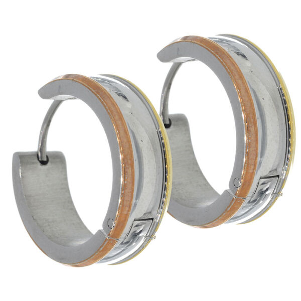 Edelstahlklappcreolen- stahl/pvd rosegold 20x5x2 mm