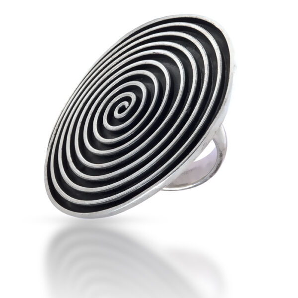 925 Sterling Silberring - Spirale