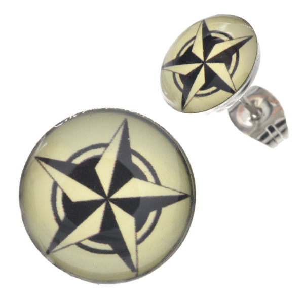 Edelstahlohrstecker  - Stern