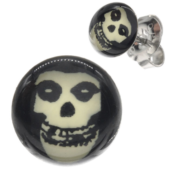 Edelstahlohrstecker  -  Totenkopf