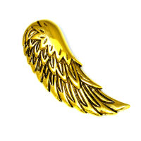 Edelstahlanhänger - goldener Engelsflügel