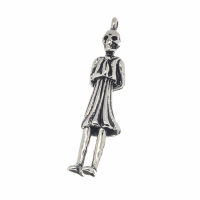 Edelstahlanhänger - Skelett im Kleid